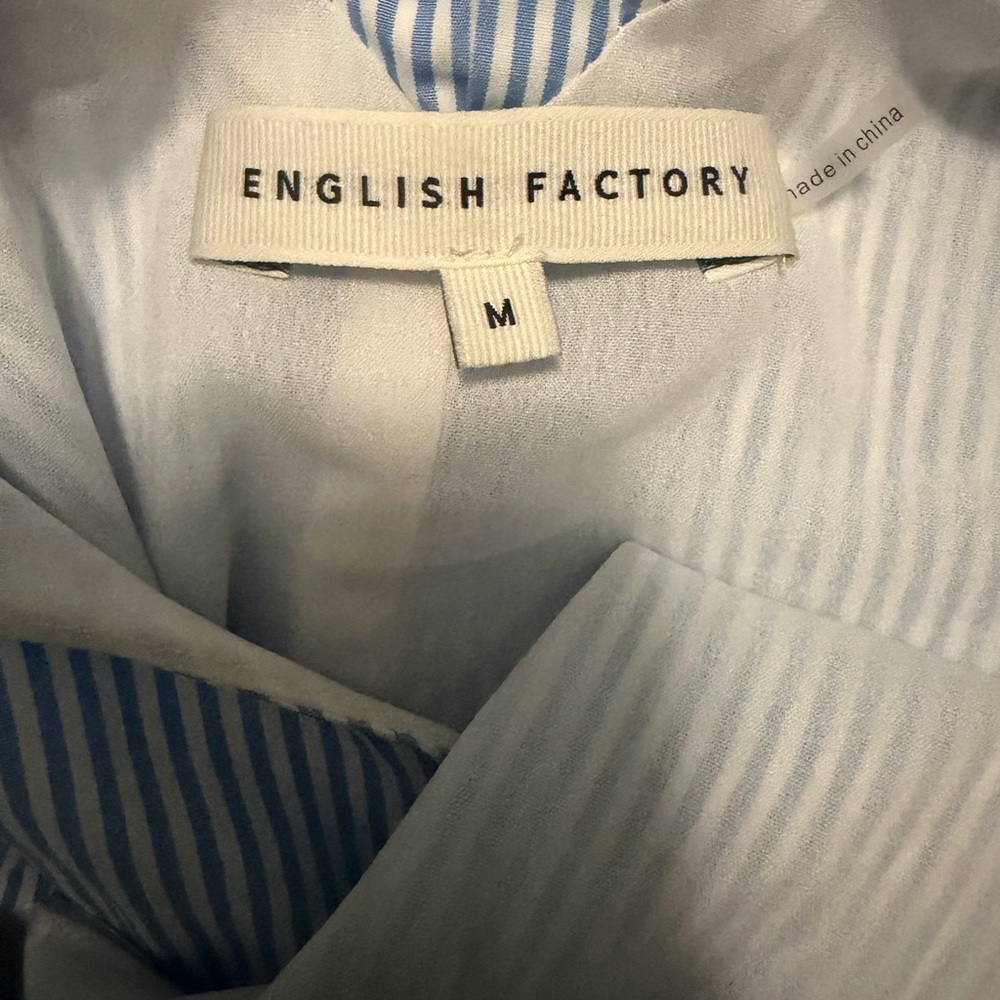 English Factory Light Blue Striped Midi Dress - Picture 4 of 8